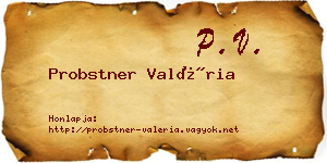 Probstner Valéria névjegykártya
